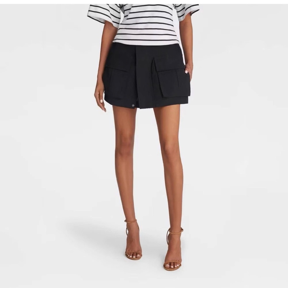 Black Cargo Pocket Mini Skort KBB by KAHLANA The Cargo Skort